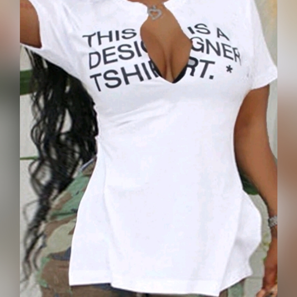 SHEIN White Designer Graphic Tee